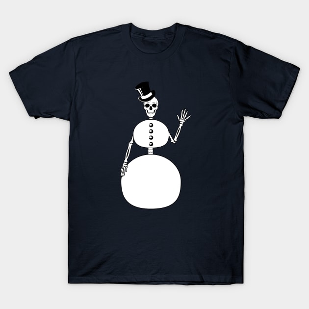 Snowman Skeleton T-Shirt by Fallen Millennial